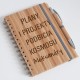 Notatnik bambusowy "Plany i projekty podbicia kosmosu"