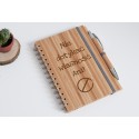Notatnik bambusowy "Nie dotykać własność ..."