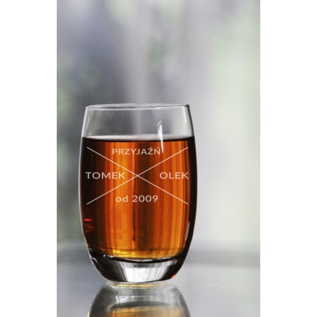 Szklanka personalizowana do whisky dla przyjaciół okrągła
