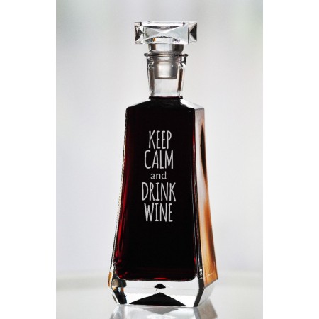Karafka dla kobiety "Keep calm and drink wine"