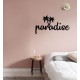 PARADISE - napis na ścianę, ozdoba 3D, dekoracja mieszkania, wystrój wnętrz