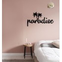 PARADISE - napis na ścianę, ozdoba 3D, dekoracja mieszkania, wystrój wnętrz