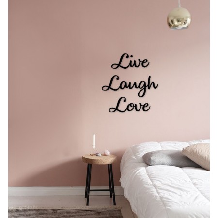 LIVE LAUGH LOVE - napis na ścianę, ozdoba 3D, dekoracja mieszkania, wystrój wnętrz